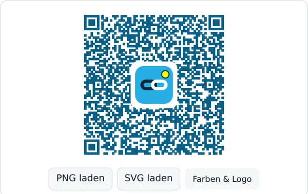 QR-Code mit Logo in Markenfarbe, erzeugt mit UTM Builder Pro